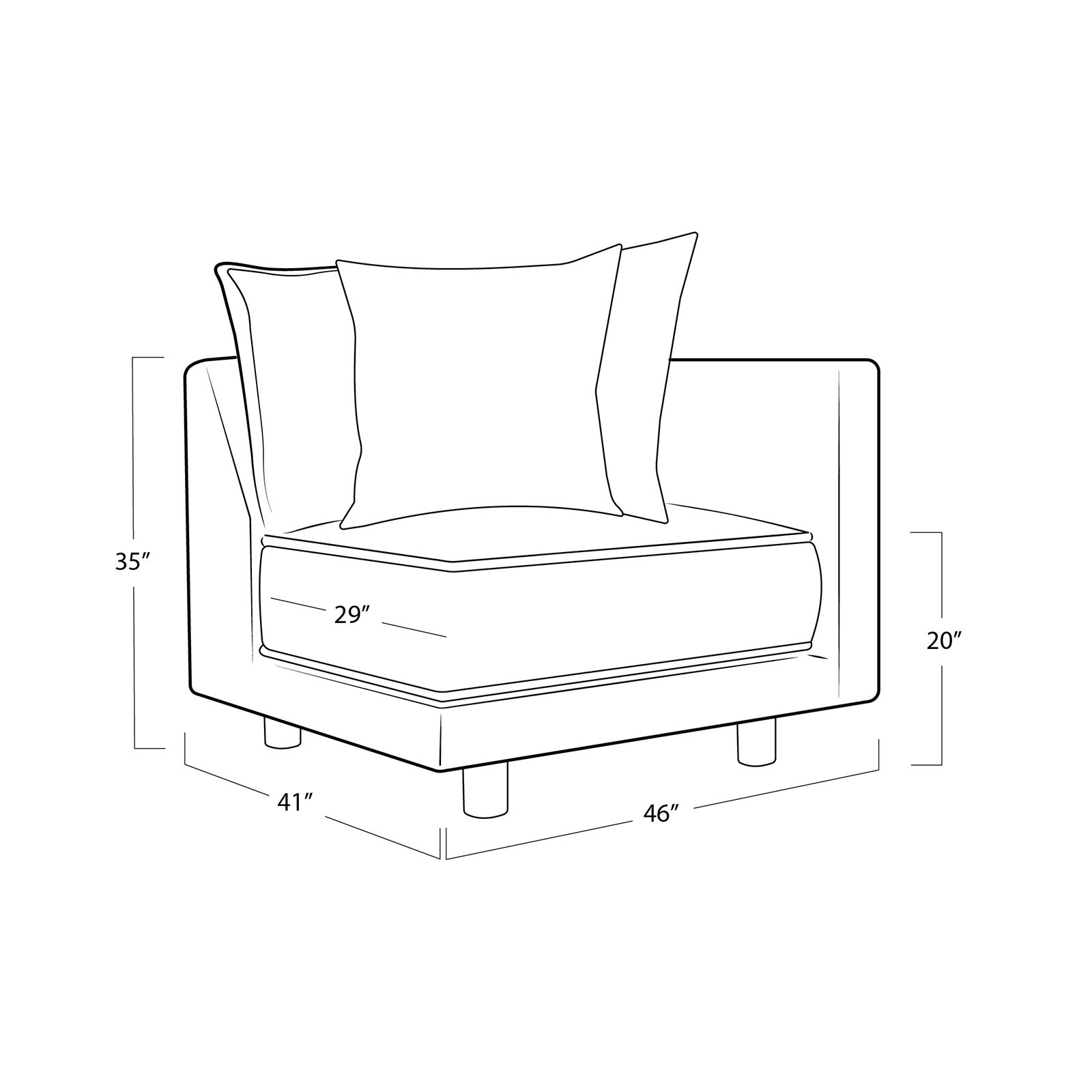 Oslo Sectional Right Side End Piece | Regina Andrew Detroit